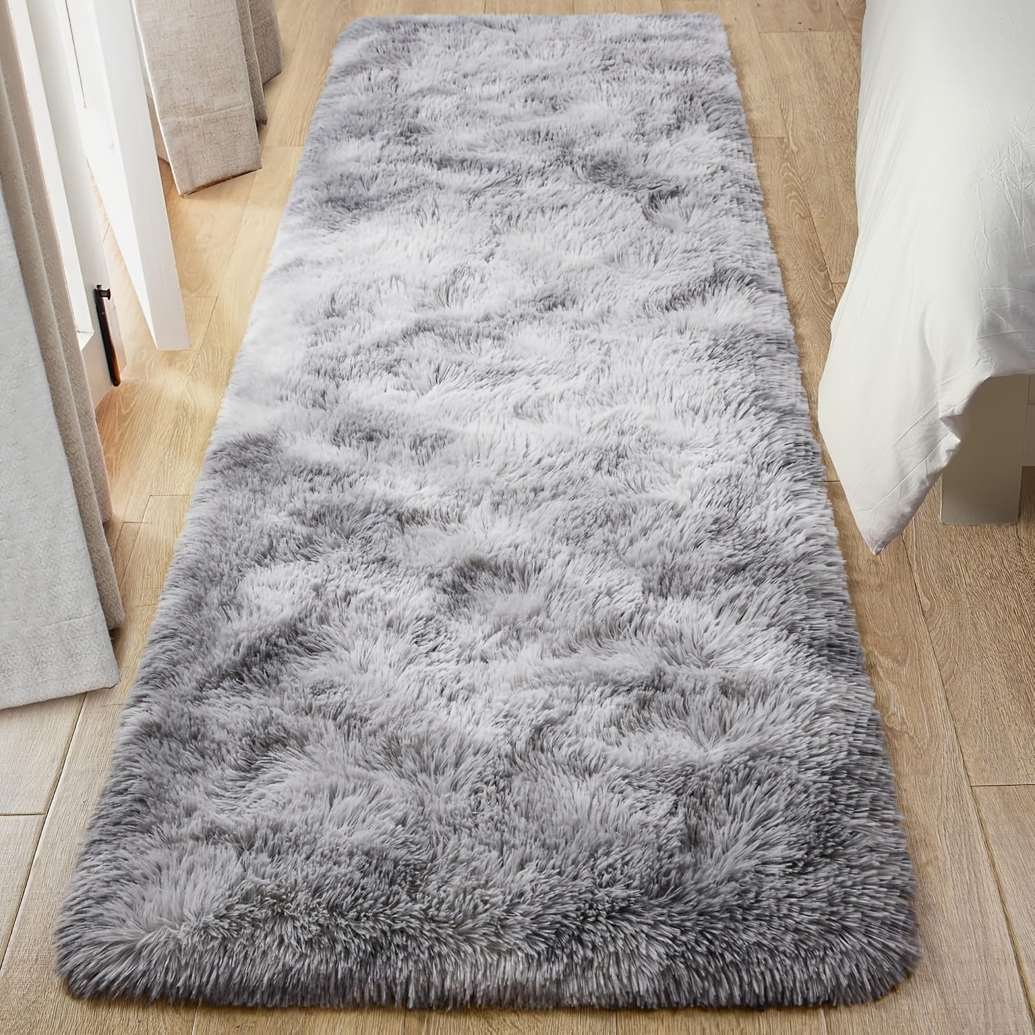 1pc Tie-Dye Shag Area Mat - Thick, Polyester, Non-Slip Floor Mat for Living Room, Bedroom - Easy to Care, Portable, Ideal for Sofa, Coffee Table Decor, Indoor Use Only, Decorative Floor Covering | Modern Home Decor | Durable Floor Mat, Area Mat