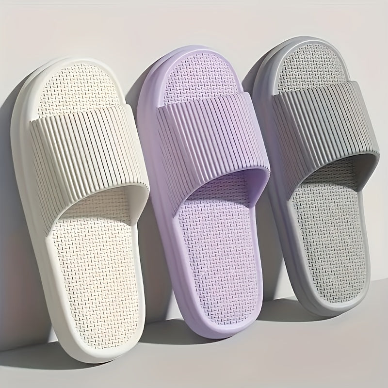 Unisex Comfortable EVA Non-Slip Sandals - Minimalist Stripe Design, All Seasons Wearble & Handwash Friendly | Ideal for Home and Beach Use, Sandals for Women Winter, Sand Slip On Comfortable Sandals